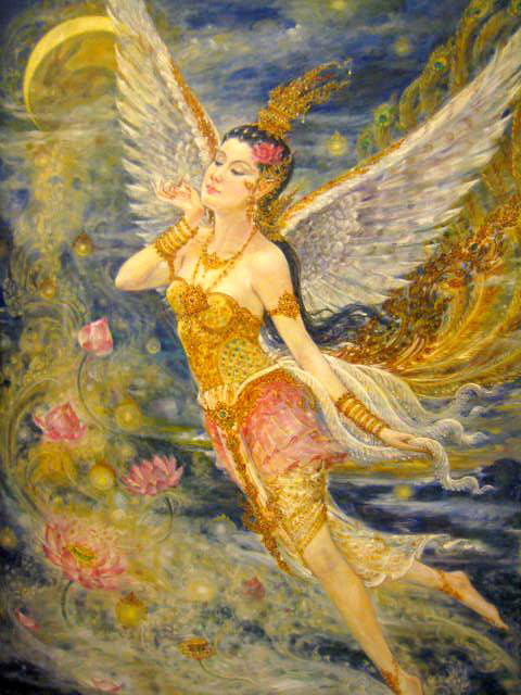 målning av ängel